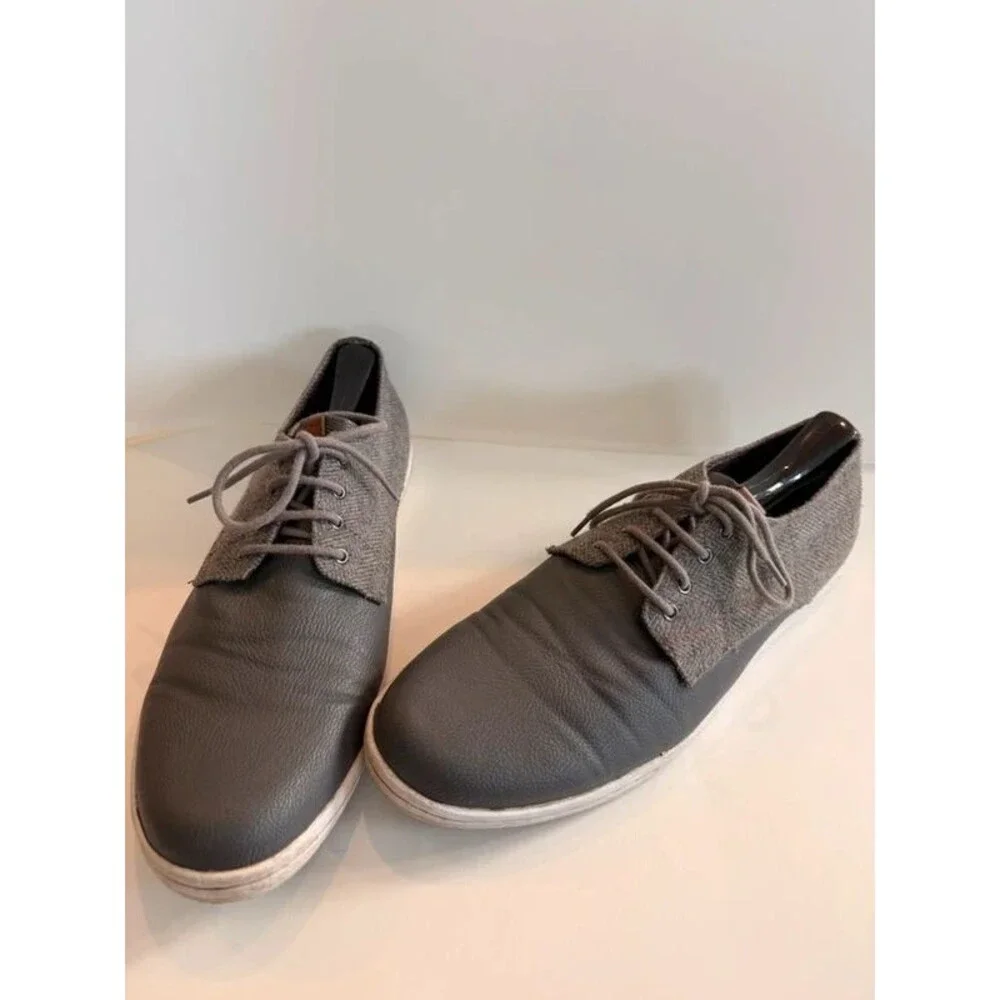 Ben Sherman Men's Grey Herringbone Sneakers / Oxford Shoes - Size 10.5